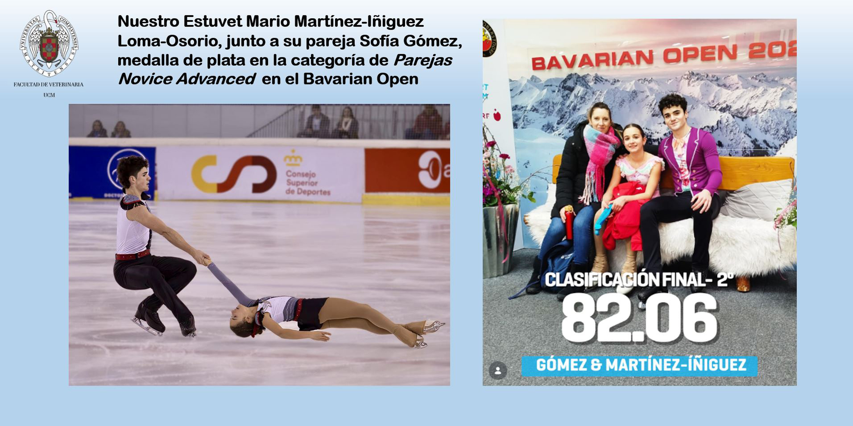 Uno de nuestros estudiantes consigue una medalla de plata en patinaje artístico